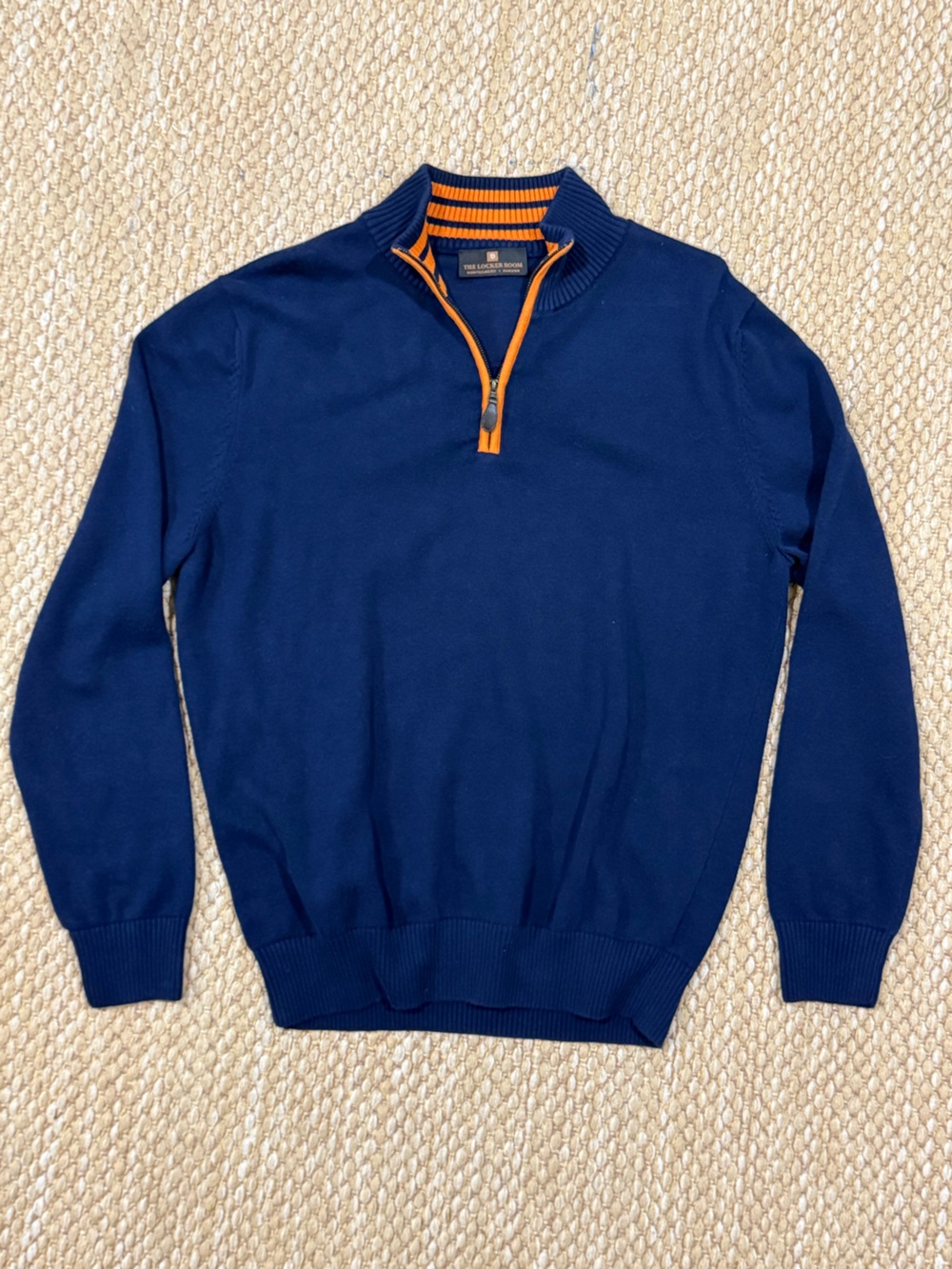 The Locker Room Auburn Tigers 100% Pima Cotton Half-Zip Sweater